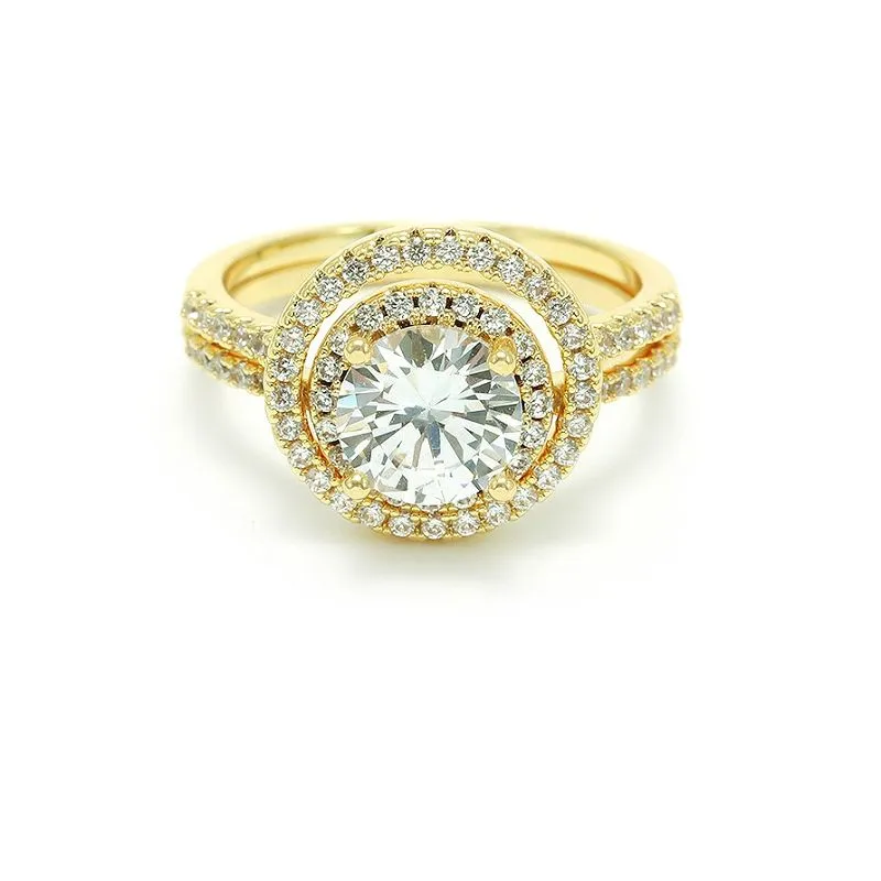 Set doppio anello placcato oro