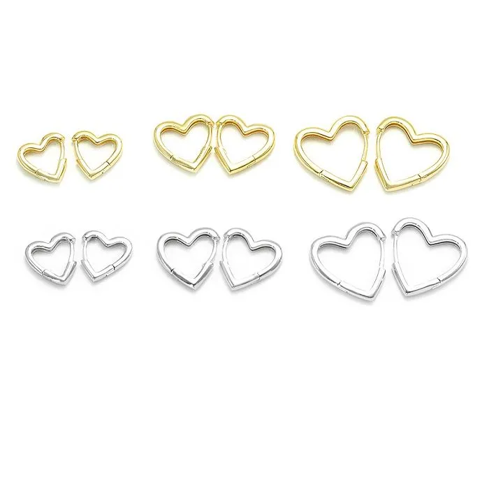 Orecchino a cuore alto lucido