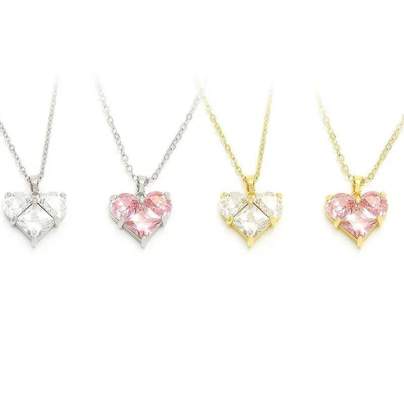 Ciondolo Cuore Romantico Placcato Oro