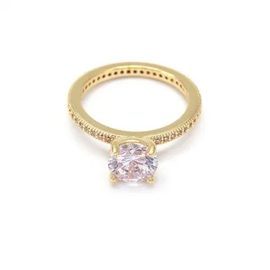 Anello nuziale in argento sterling con zirconi bianchi