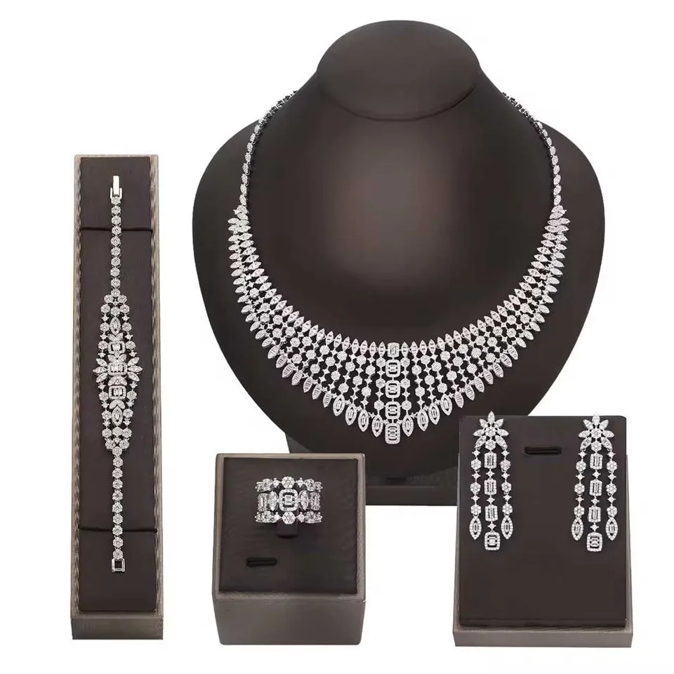 Set di gioielli da sposa in cristallo di lusso