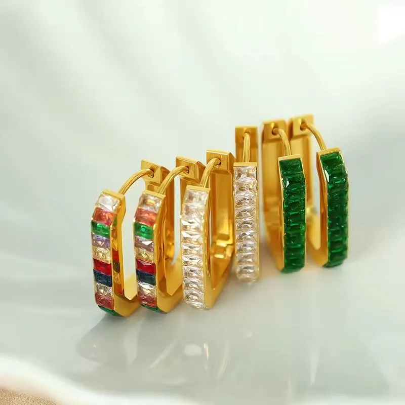 Orecchini geometrici in acciaio inossidabile